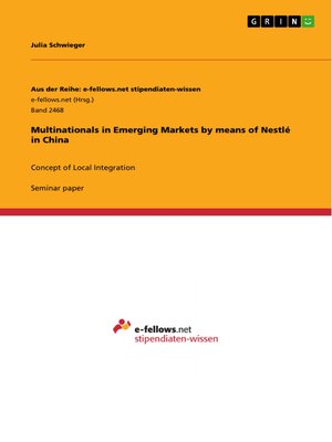 cover image of Multinationals in Emerging Markets by means of Nestlé in China